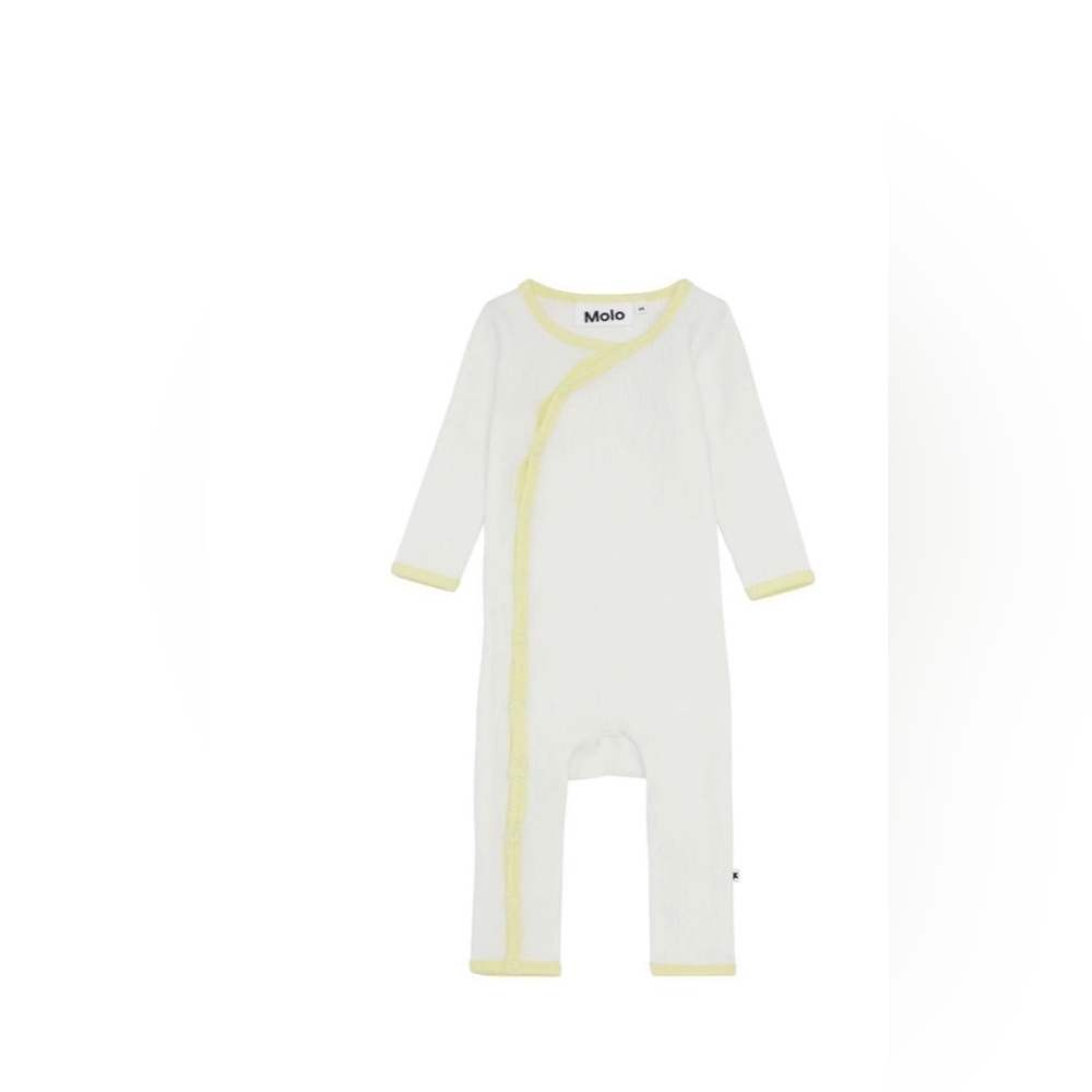 Molo Ivory and Lemon Kids One piece.  Euro 62 is 3 to 6 mos
